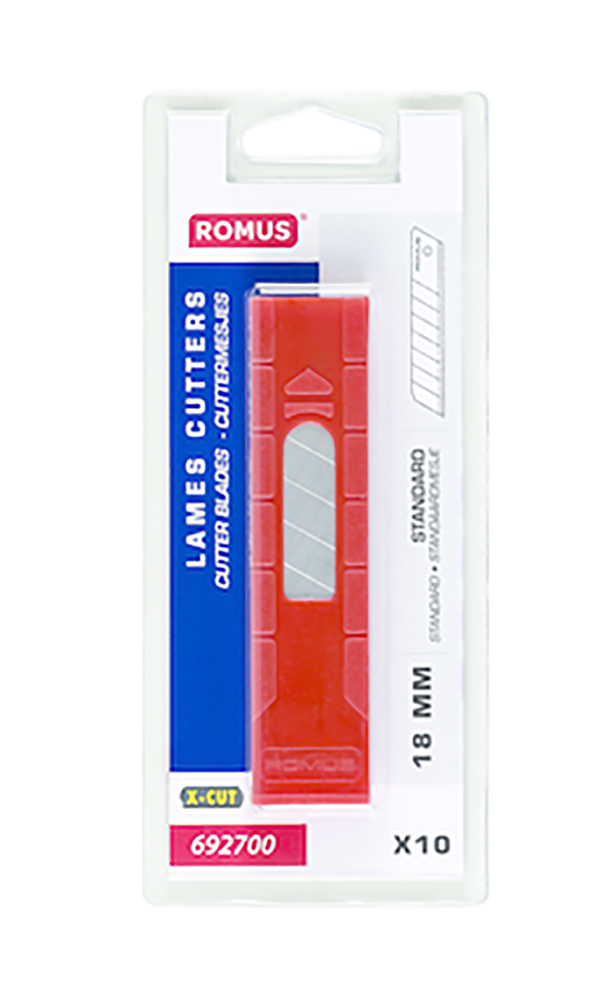 |692700| LAMES CUTTER 18 MM X-CUT CARTE 10 LAMES