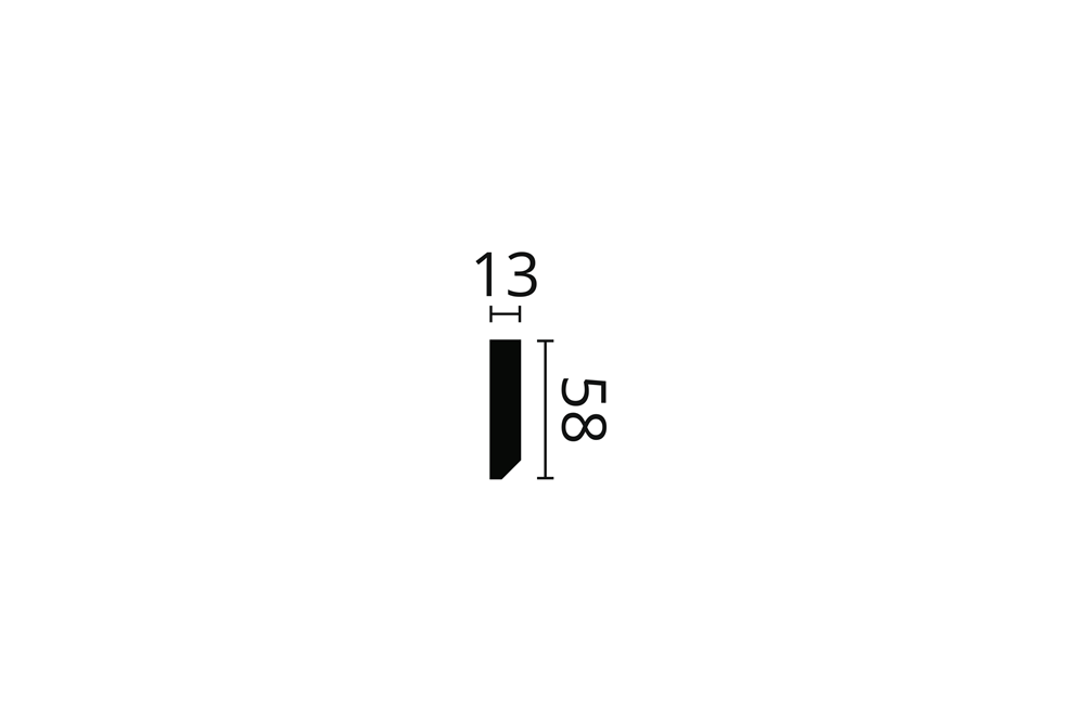 NMC WALLSTYL BASEBOARD FT2 58X13MM-2M