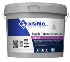 [381775] SIGMA FACADE TOPCOAT ECOPLUS SOFT SATIN - BLANC - 10L