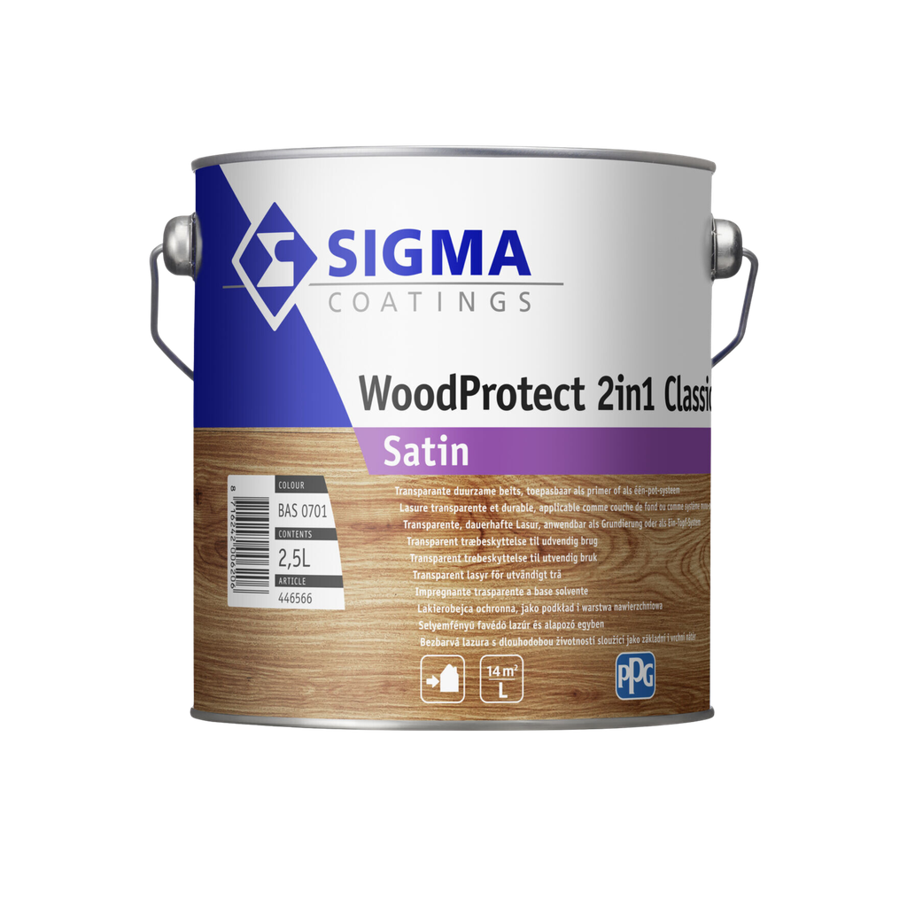 SIGMA WOODPROTECT 2IN1 CLASSIC SATIN SB - BASE 0701 - 1L