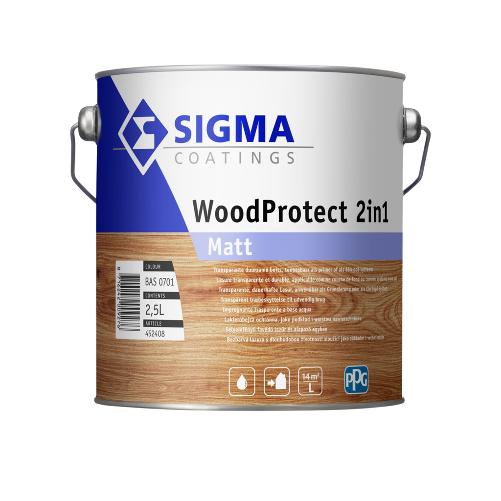 [452403] SIGMA WOODPROTECT 2 EN 1 MATT WB BASE 1701 - 1L