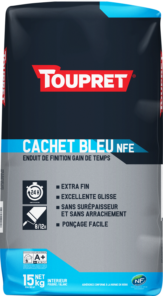 TOUPRET CACHET BLEU ENDUIT DE FINITION 15KG