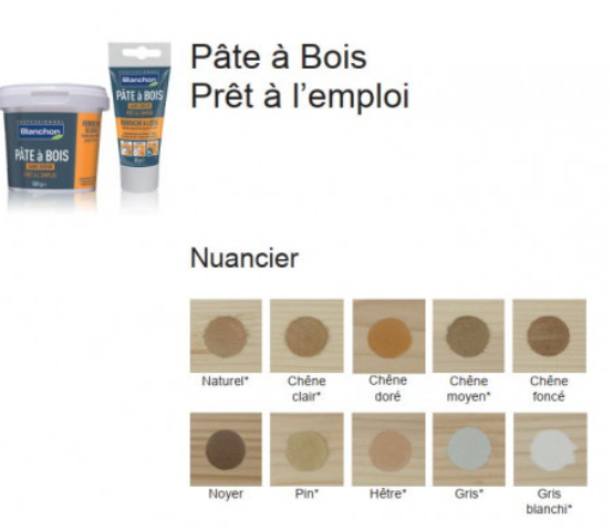 |01104812| PATE A BOIS - NATUREL- 250G