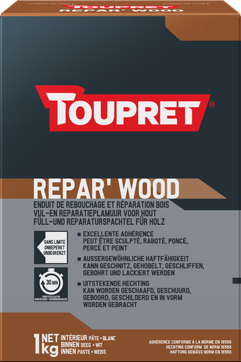 [REPBO01] TOUPRET REPAR'WOOD ENDUIT EN POUDRE 1KG